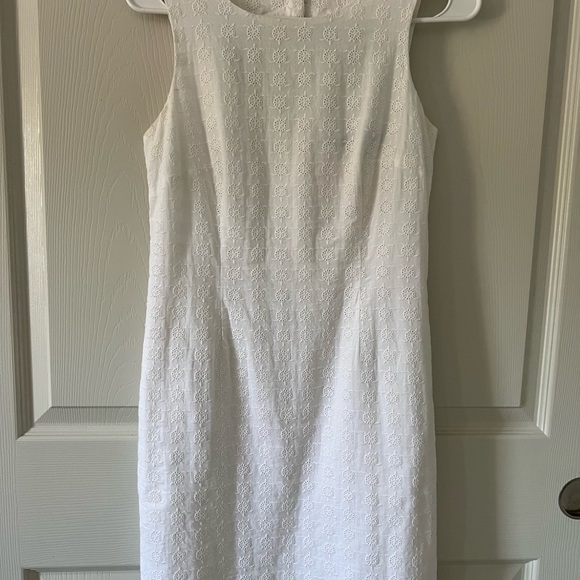 Tori Richard White Textured Mini Dress - Picture 7 of 7